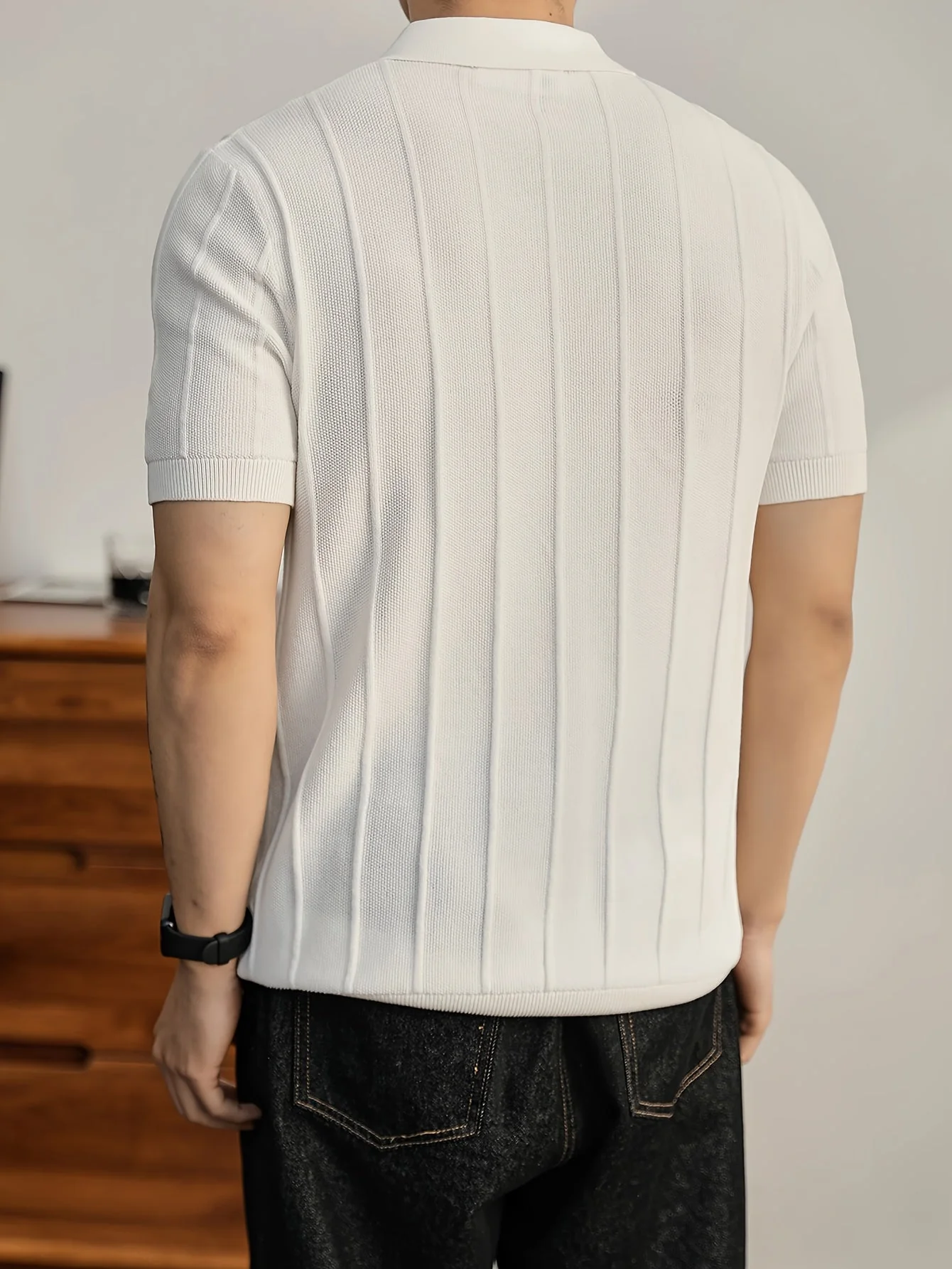 Riviera Textured Knit Polo Shirt - Image 18