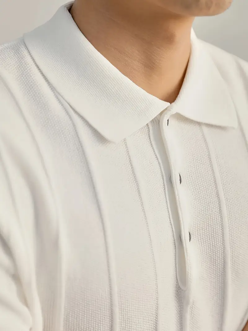 Riviera Textured Knit Polo Shirt - Image 19