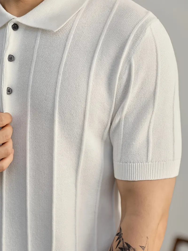 Riviera Textured Knit Polo Shirt - Image 20