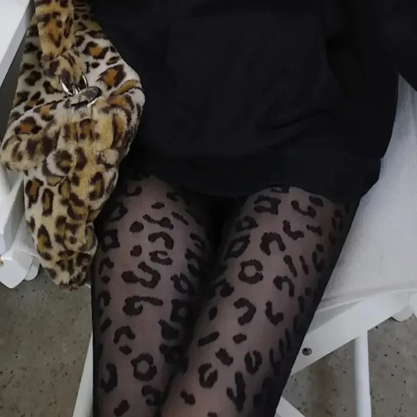 Sable Marais Leopard Sheer Tights - Image 3