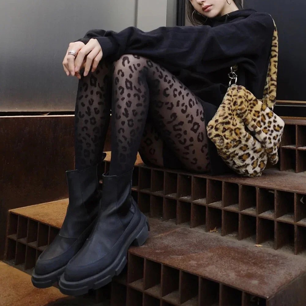 Sable Marais Leopard Sheer Tights - Image 4