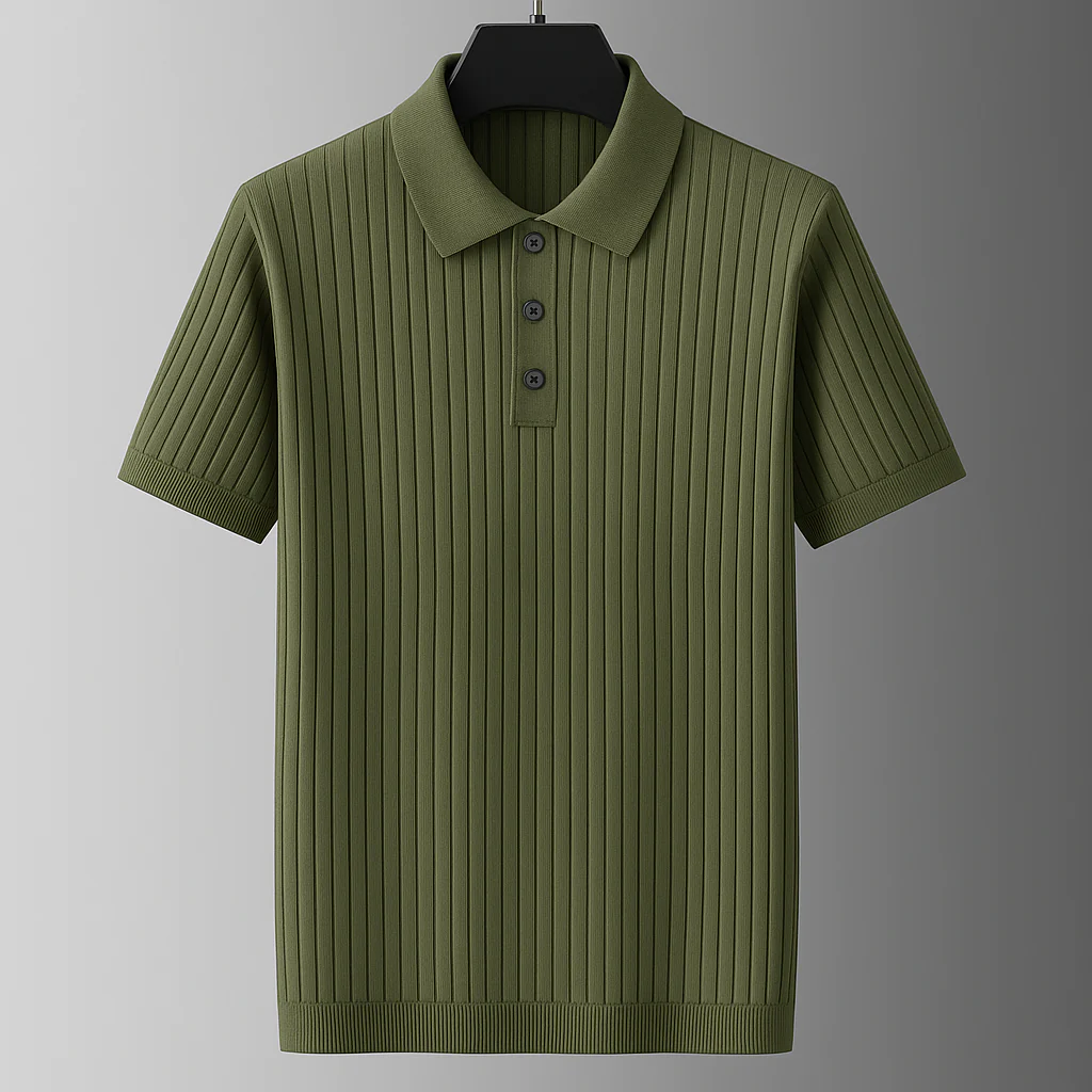Savoni Ribbed Knit Polo - Image 4