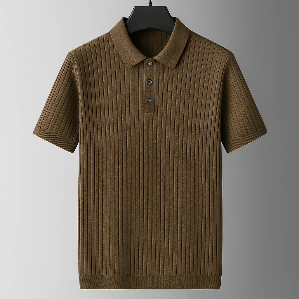 Savoni Ribbed Knit Polo - Image 5