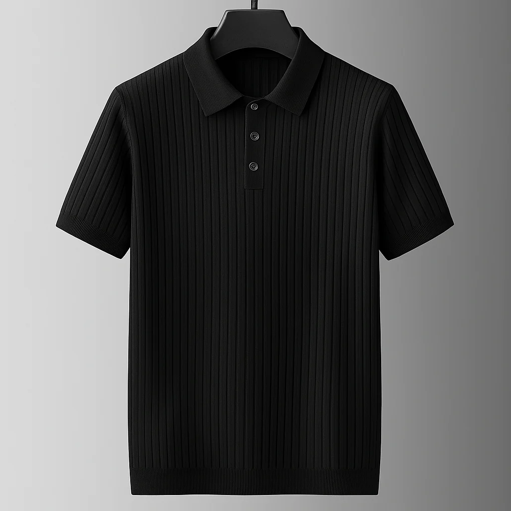 Savoni Ribbed Knit Polo - Image 6