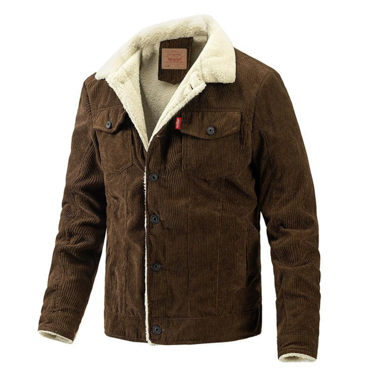 Sherpa-Lined Corduroy Jacket - Clearance Sale - Image 2