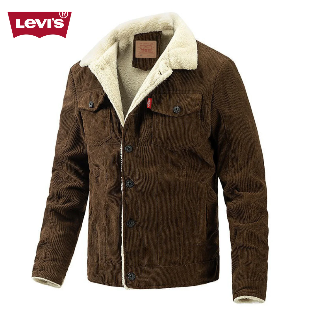 Sherpa-Lined Corduroy Jacket || Clearance Sale - Image 2