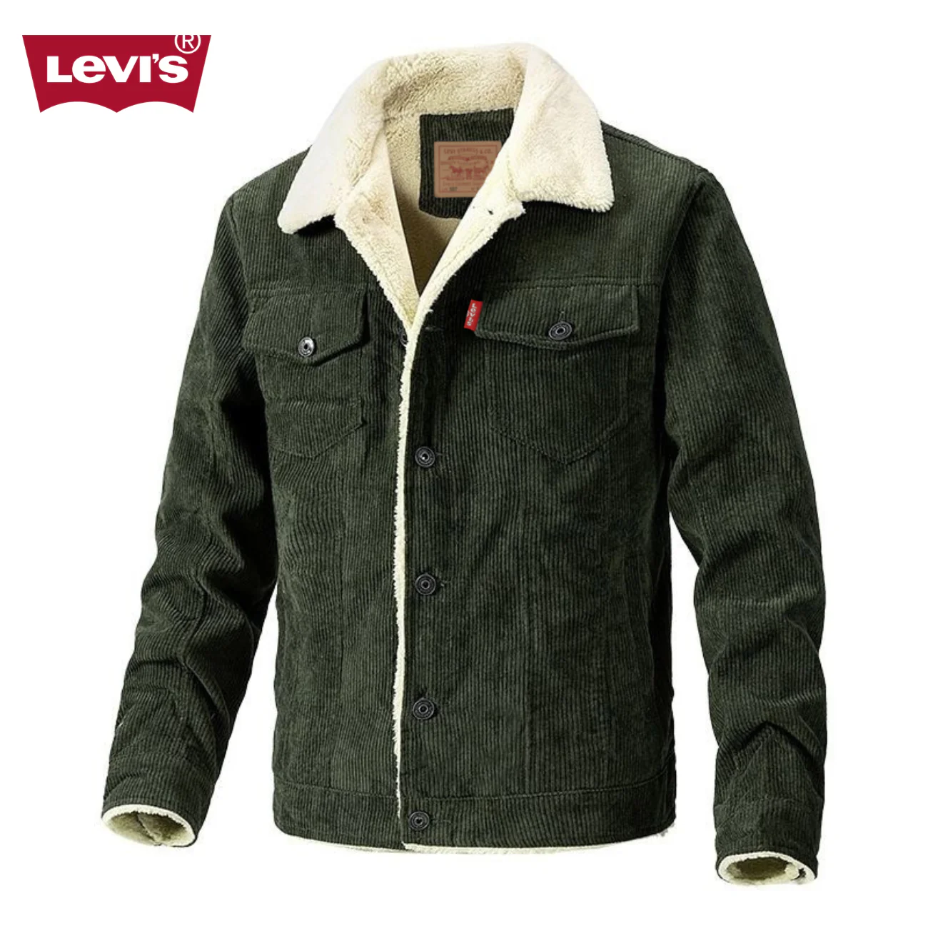 Sherpa-Lined Corduroy Jacket || Clearance Sale - Image 3