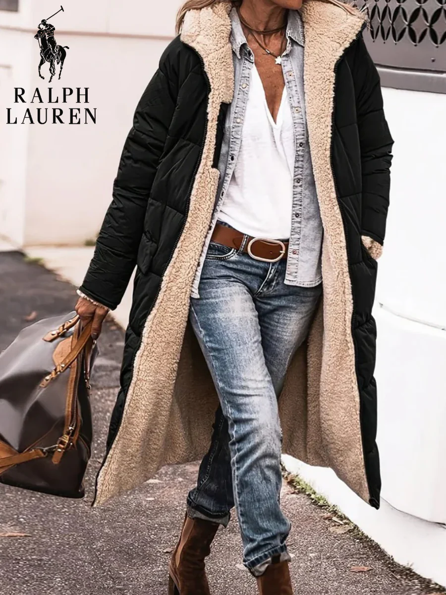 Sherpa-Lined Long Puffer Coat - Image 3