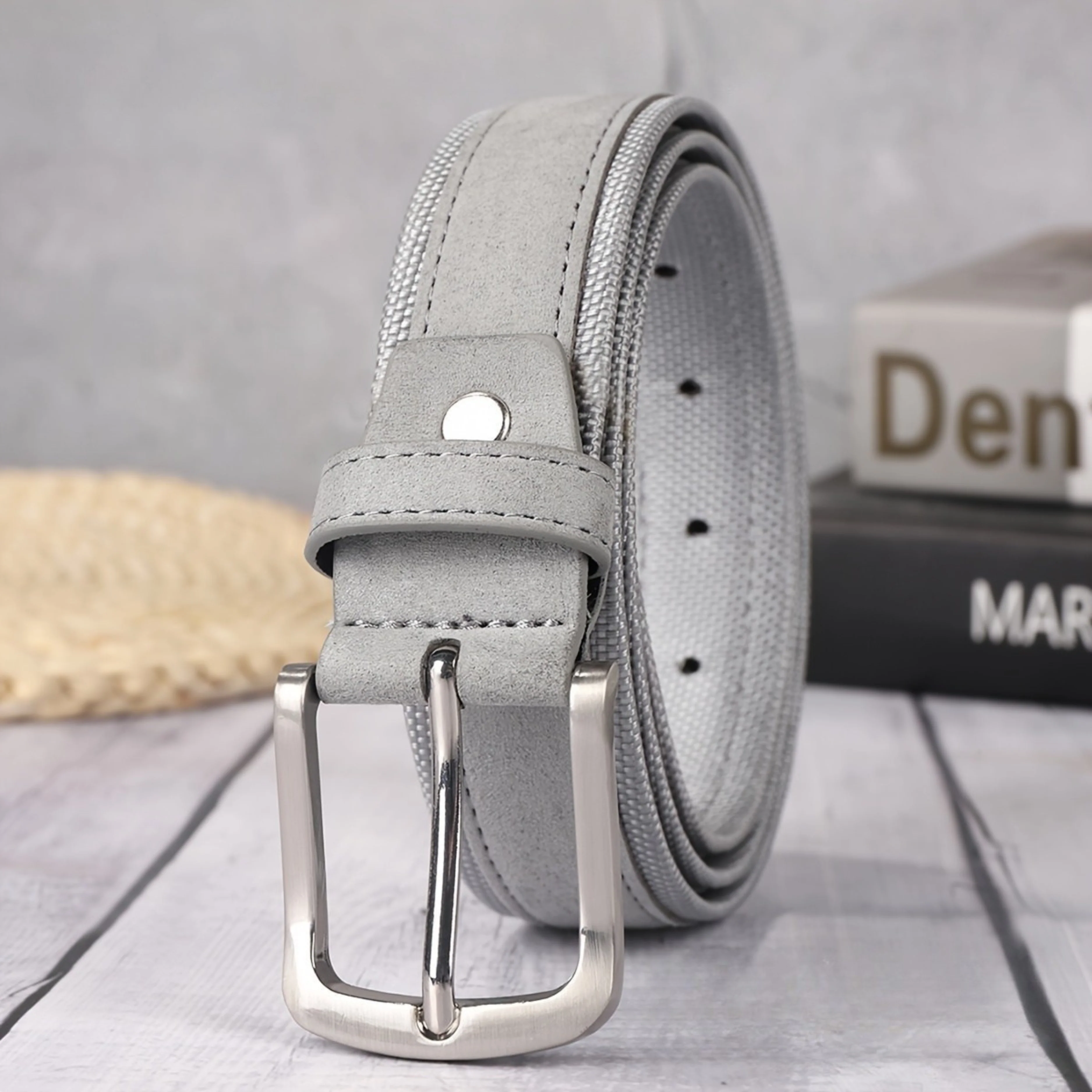 Slate & Suede Leather Belt - Image 9