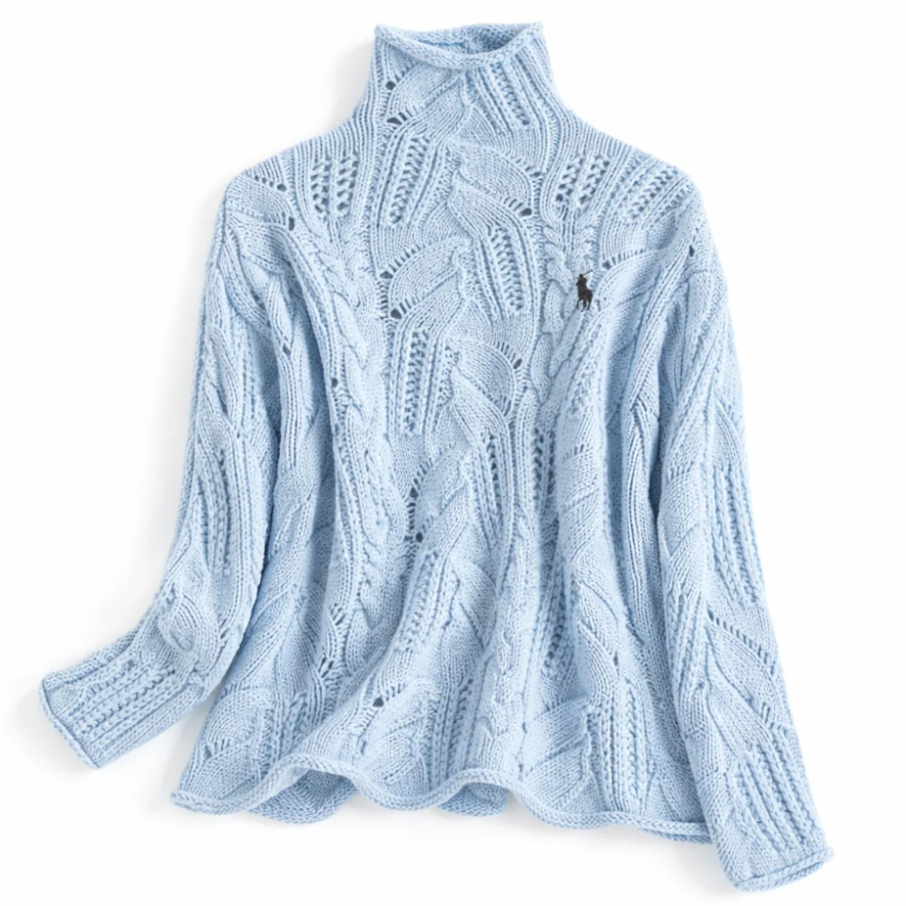 Soft Cable-Knit Turtleneck Sweater - Clearance Sale