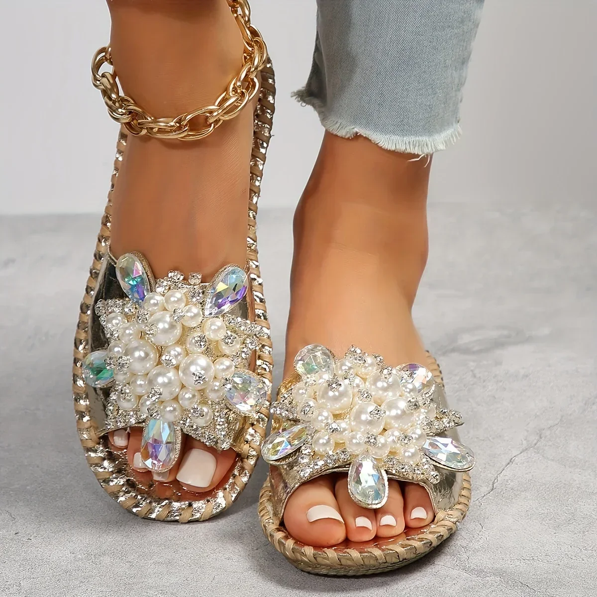 Starlit Pearl Sandals