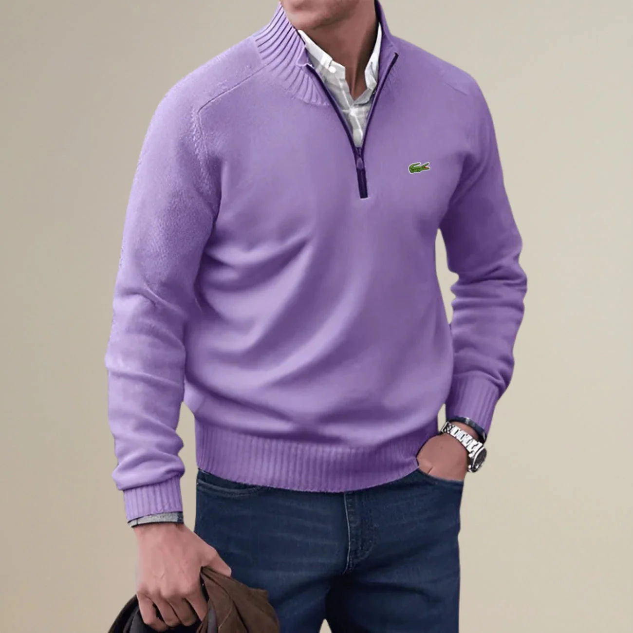 Knitted Half-Zip Sweater - Clearance Sale - Image 11
