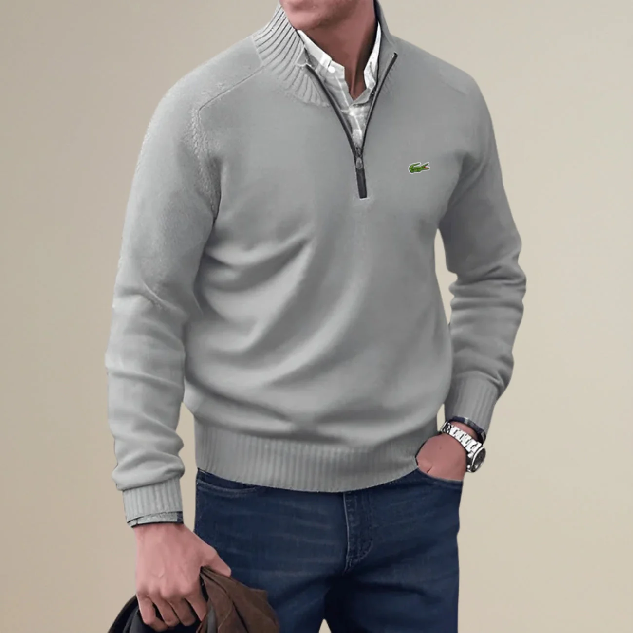 Knitted Half-Zip Sweater - Clearance Sale - Image 3