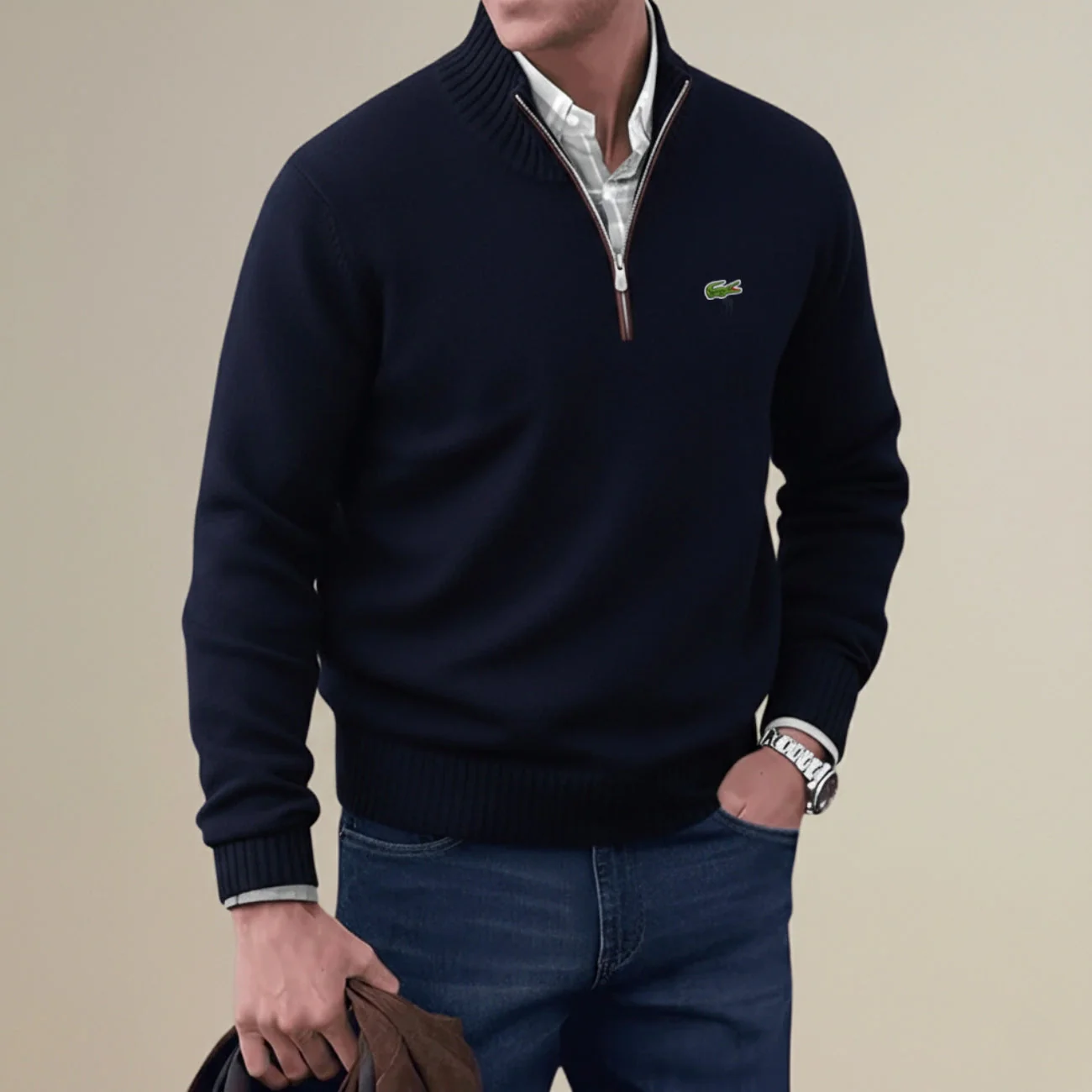 Knitted Half-Zip Sweater - Clearance Sale - Image 4