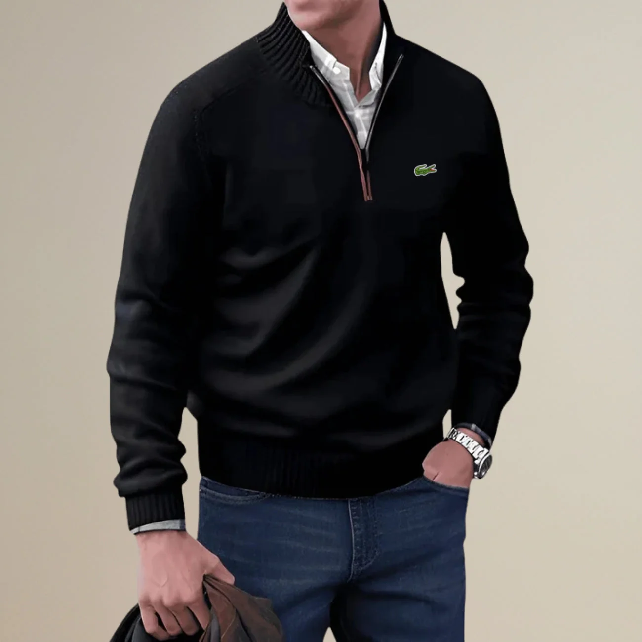 Knitted Half-Zip Sweater - Clearance Sale - Image 7