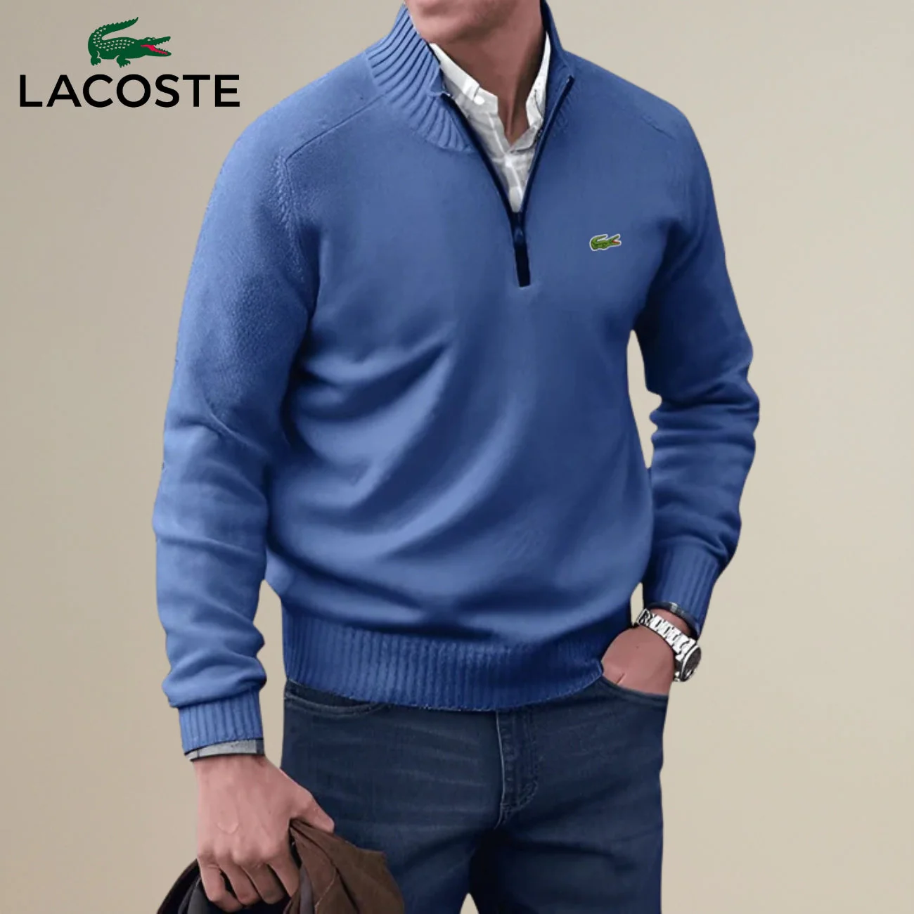 Knitted Half-Zip Sweater || Clearance Sale