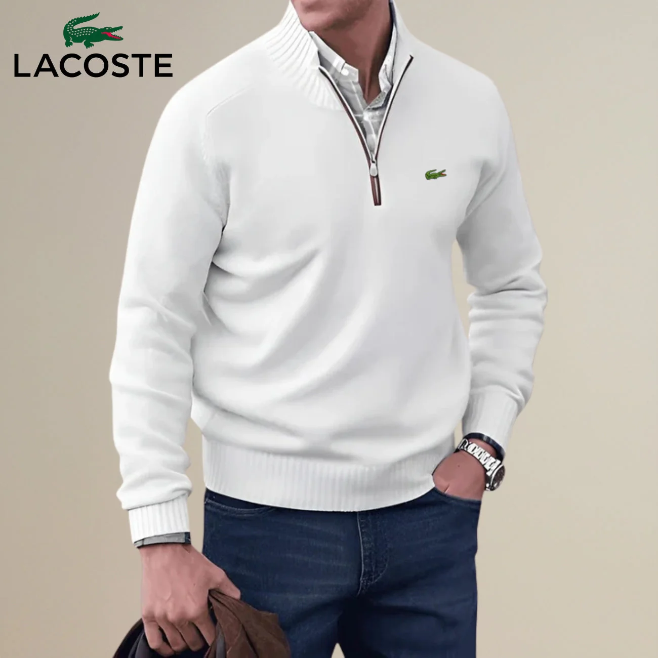 Knitted Half-Zip Sweater || Clearance Sale - Image 5