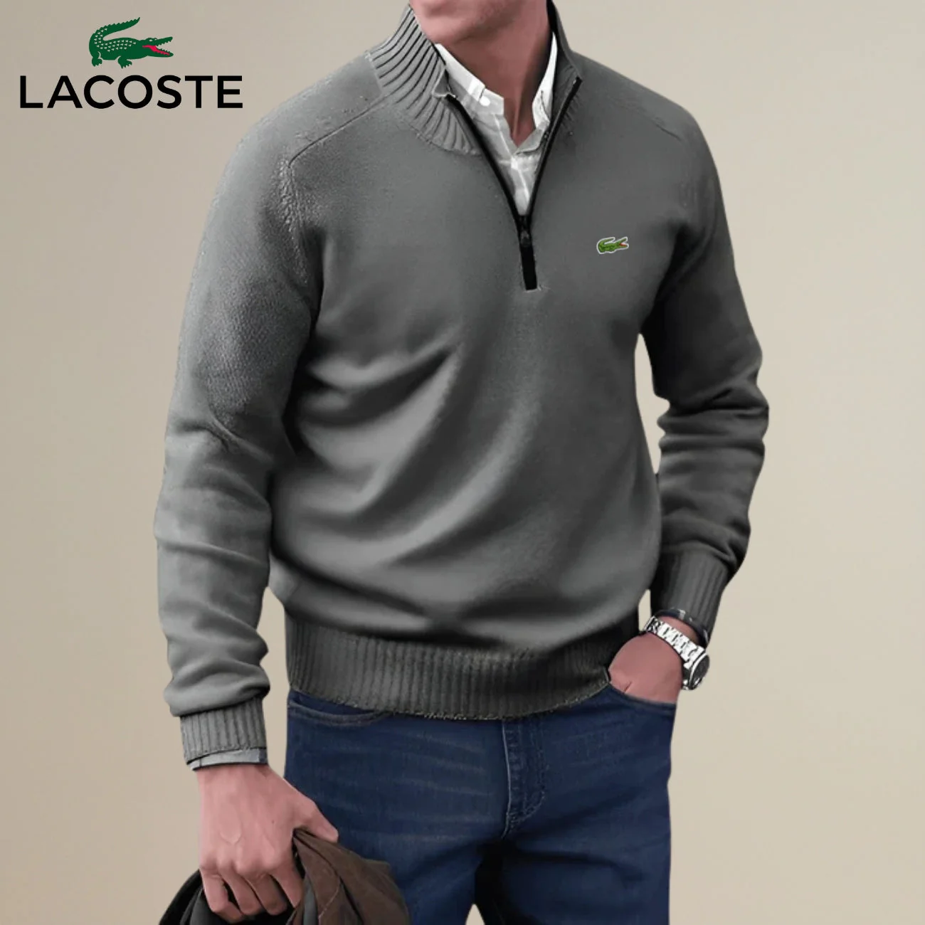 Knitted Half-Zip Sweater || Clearance Sale - Image 6