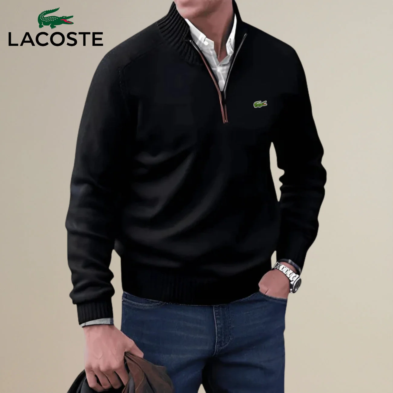 Knitted Half-Zip Sweater || Clearance Sale - Image 7