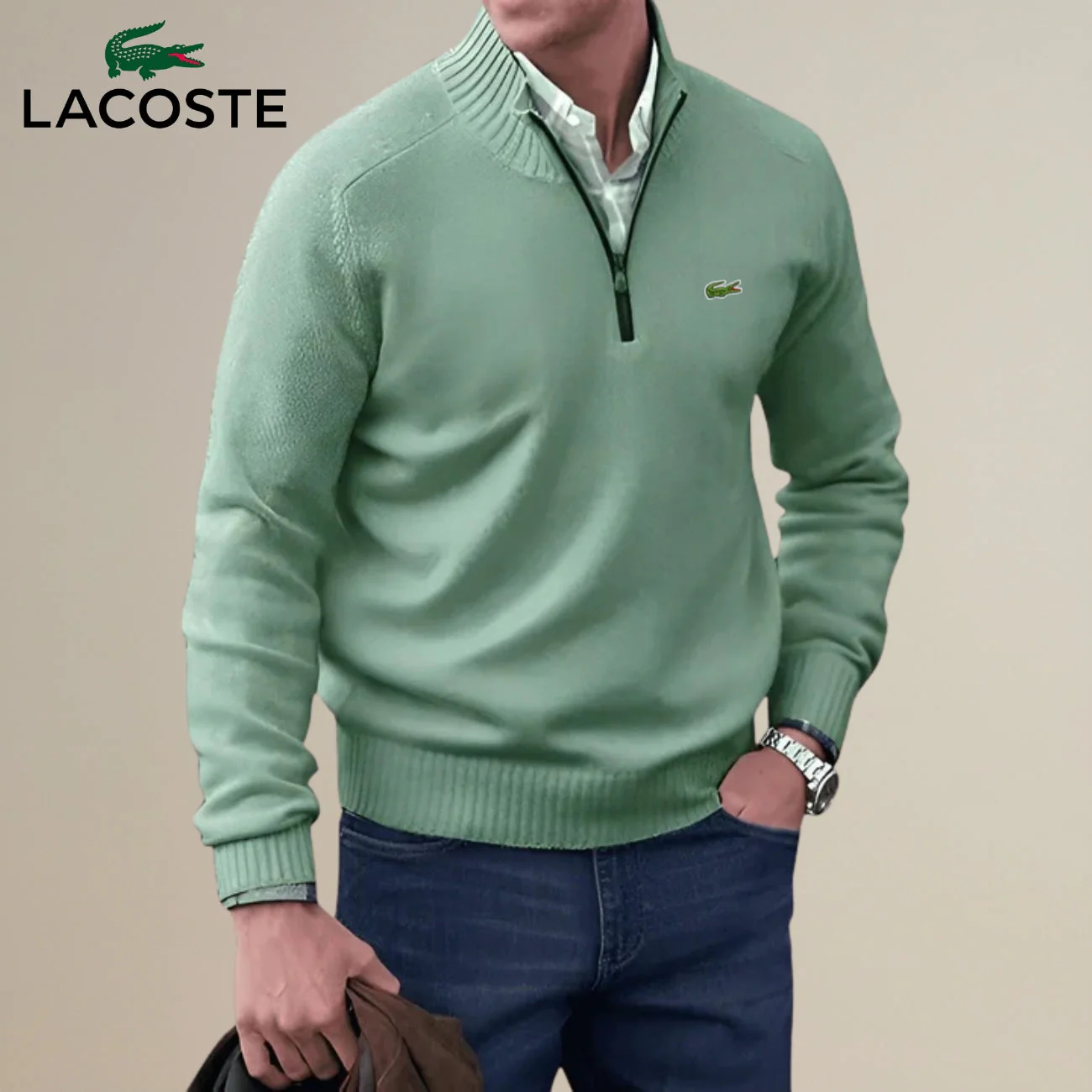 Knitted Half-Zip Sweater || Clearance Sale - Image 8