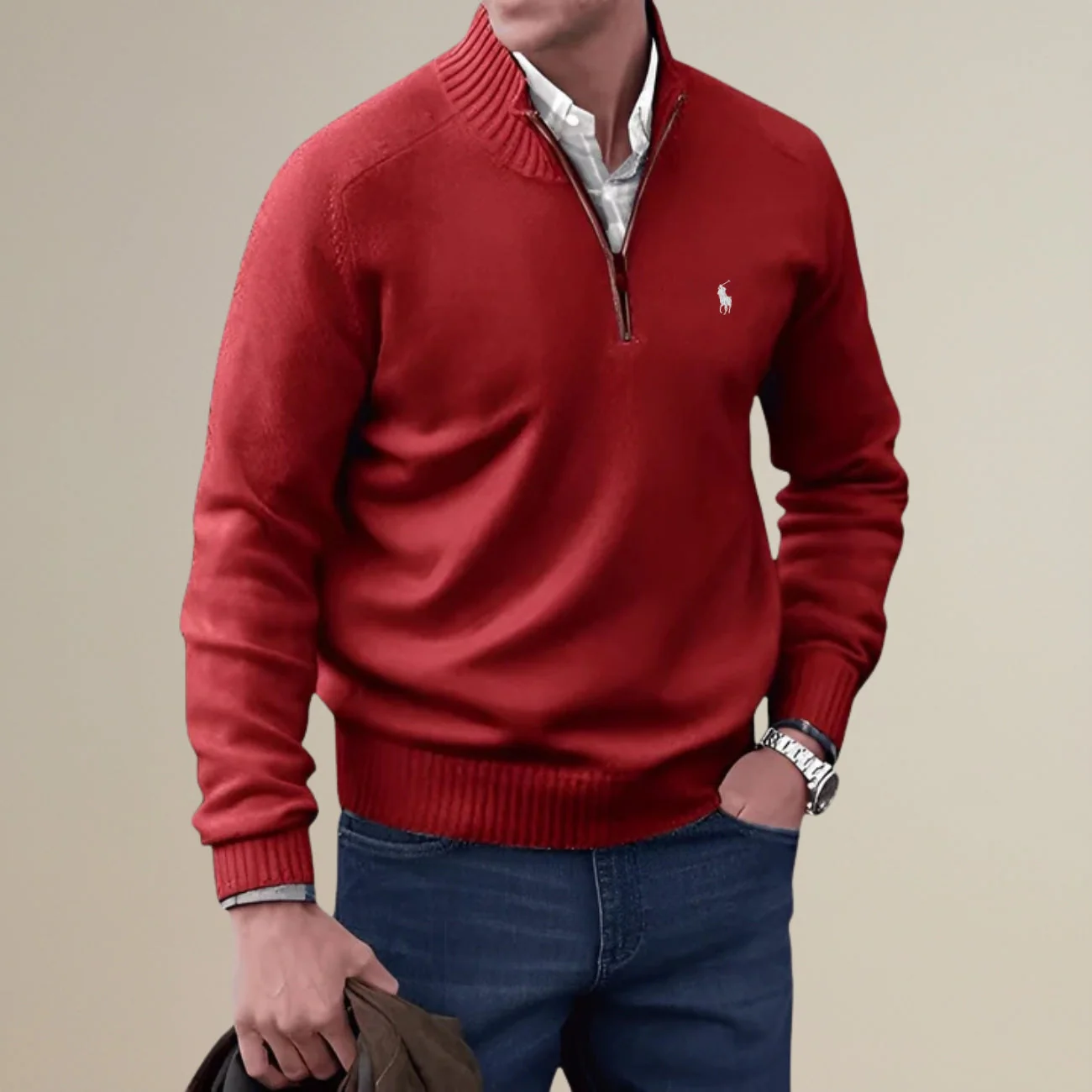 Knitted Half-Zip Sweater - Clearance Sale - Image 10
