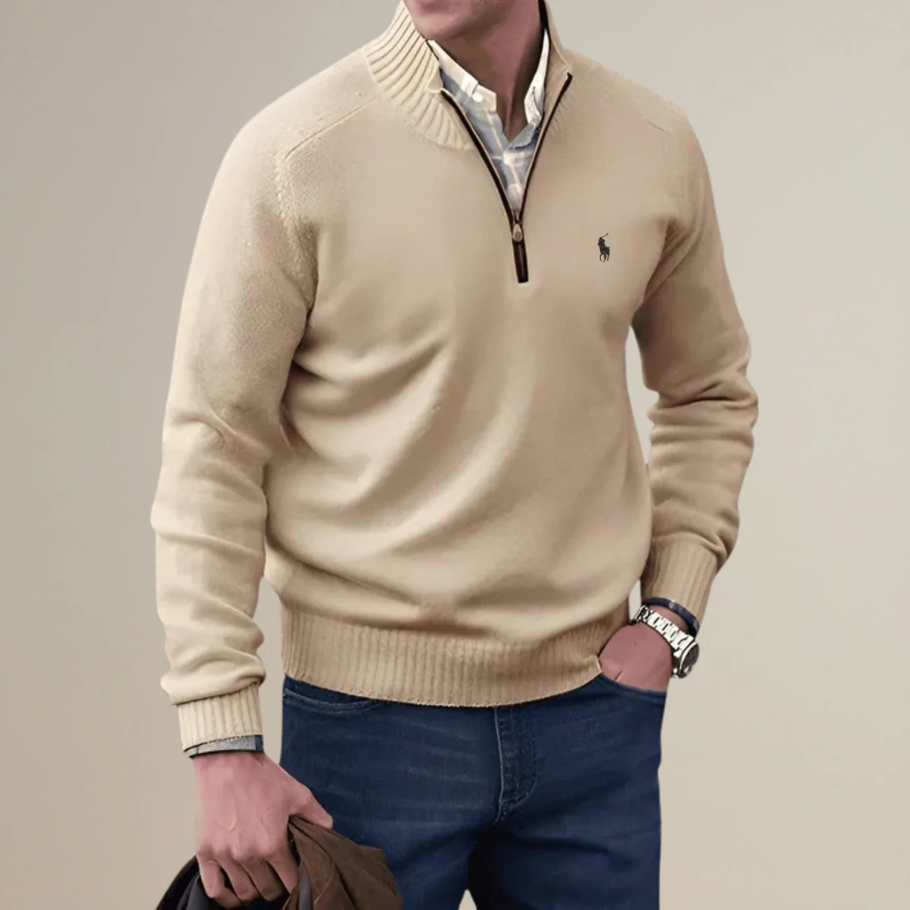 Knitted Half-Zip Sweater - Clearance Sale - Image 2