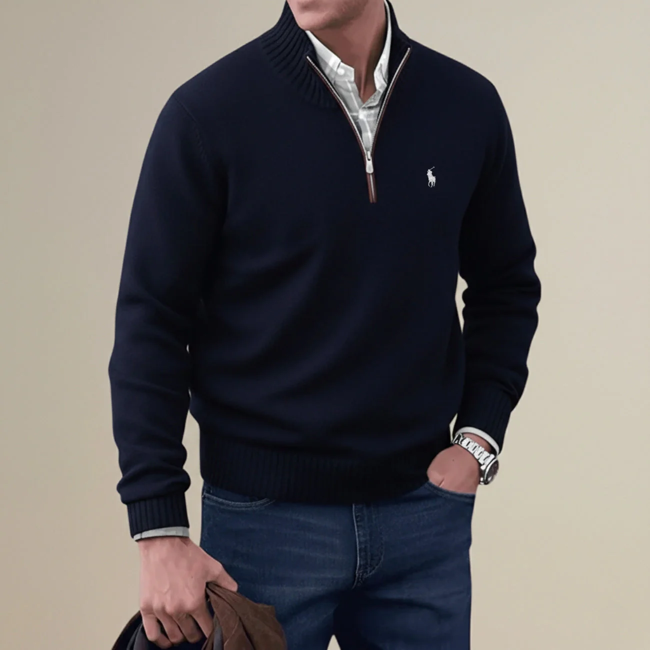 Knitted Half-Zip Sweater - Clearance Sale - Image 4