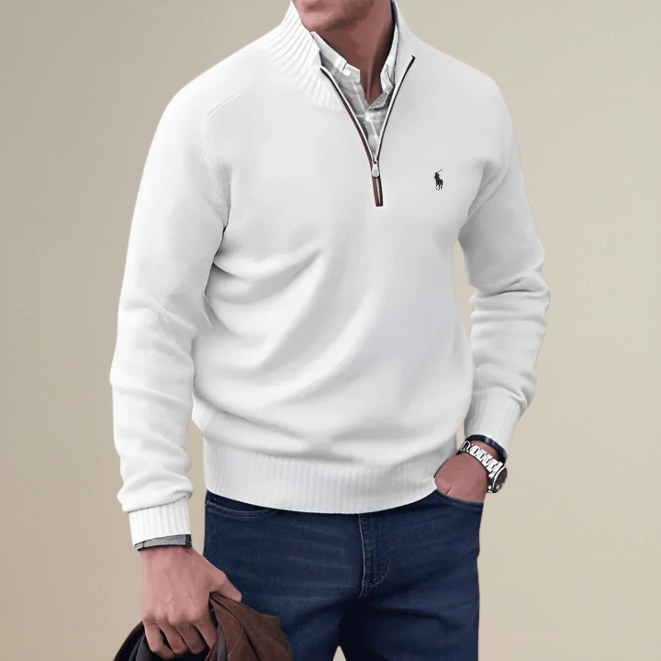 Knitted Half-Zip Sweater - Clearance Sale - Image 5