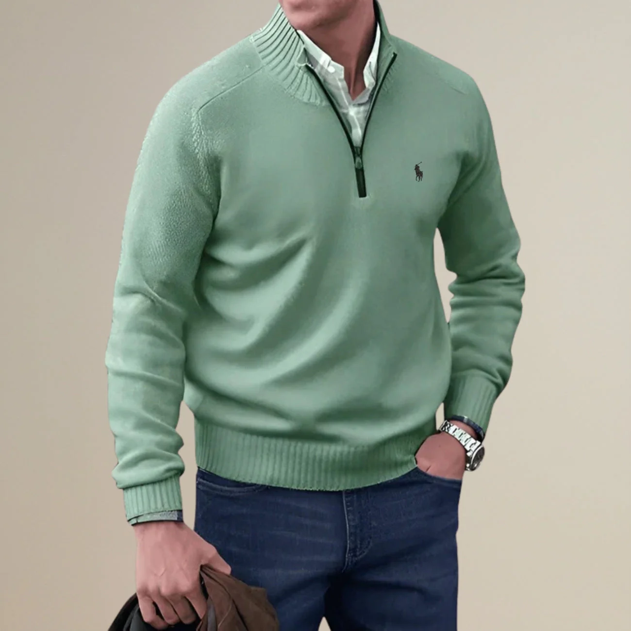Knitted Half-Zip Sweater - Clearance Sale - Image 8