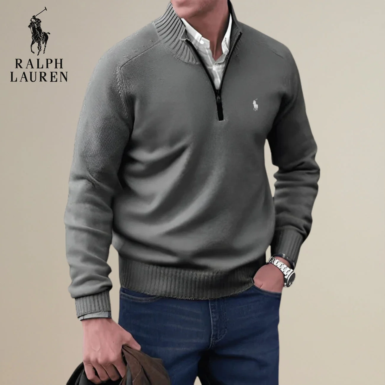 Knitted Half-Zip Sweater || Clearance Sale - Image 6