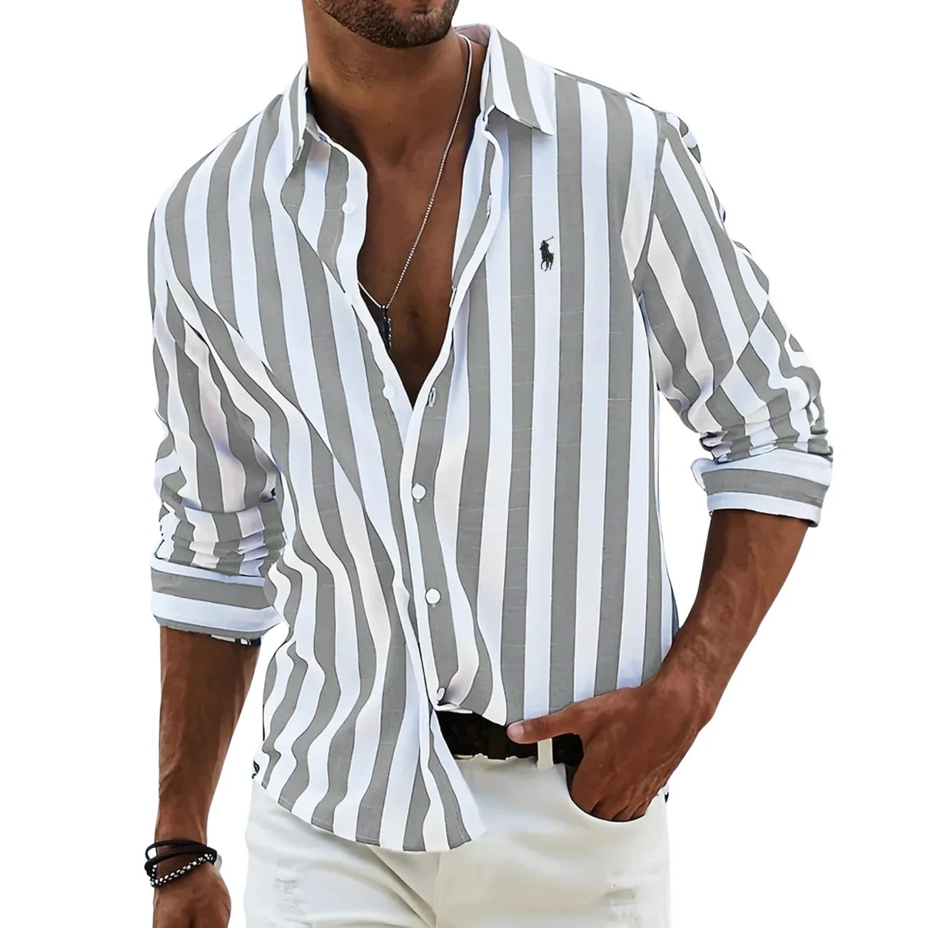 Striped Casual Shirt - CLEARANCE SALE - Image 2
