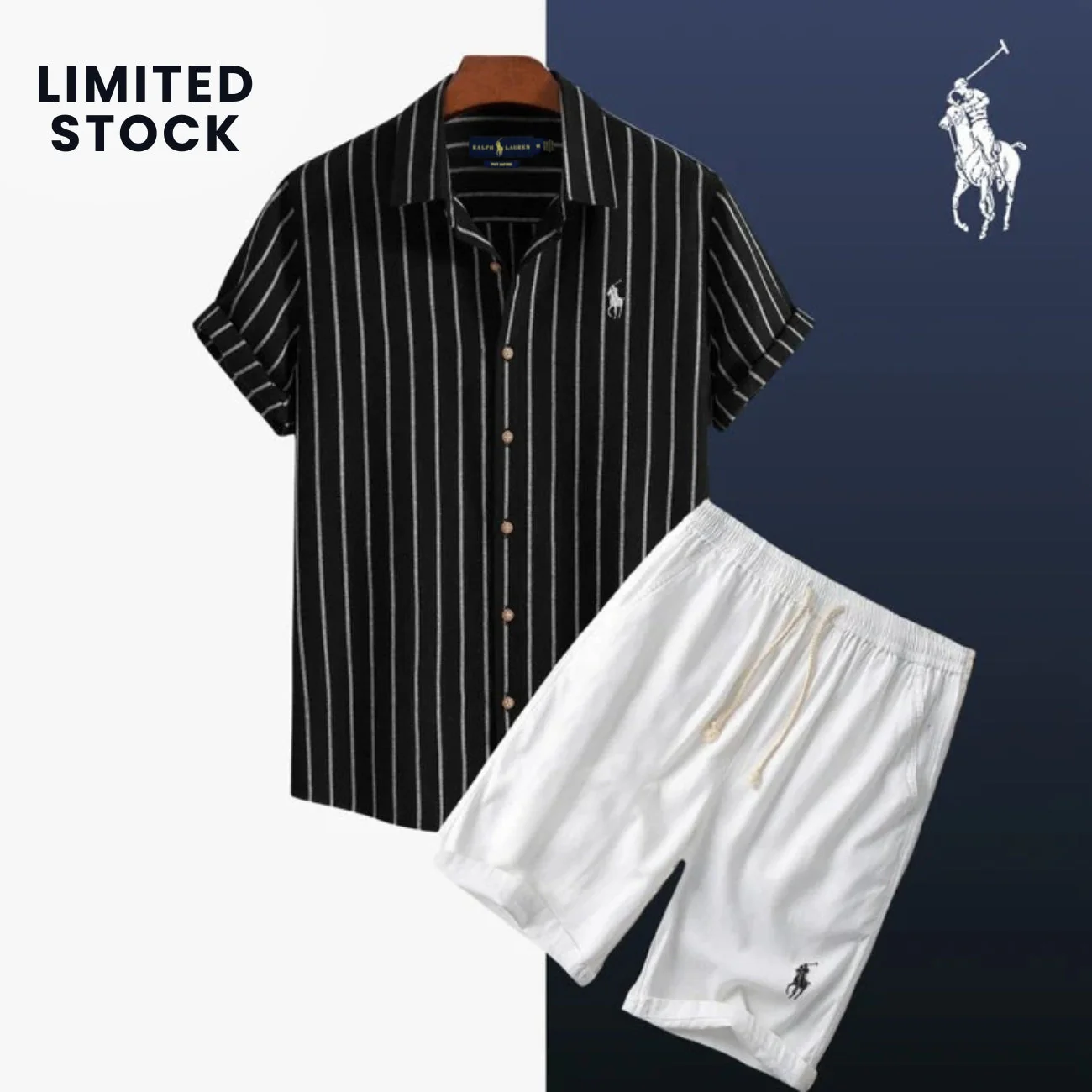 Striped Summer Set (Shirt & Shorts) || CLEARANCE SALE LO - Image 2