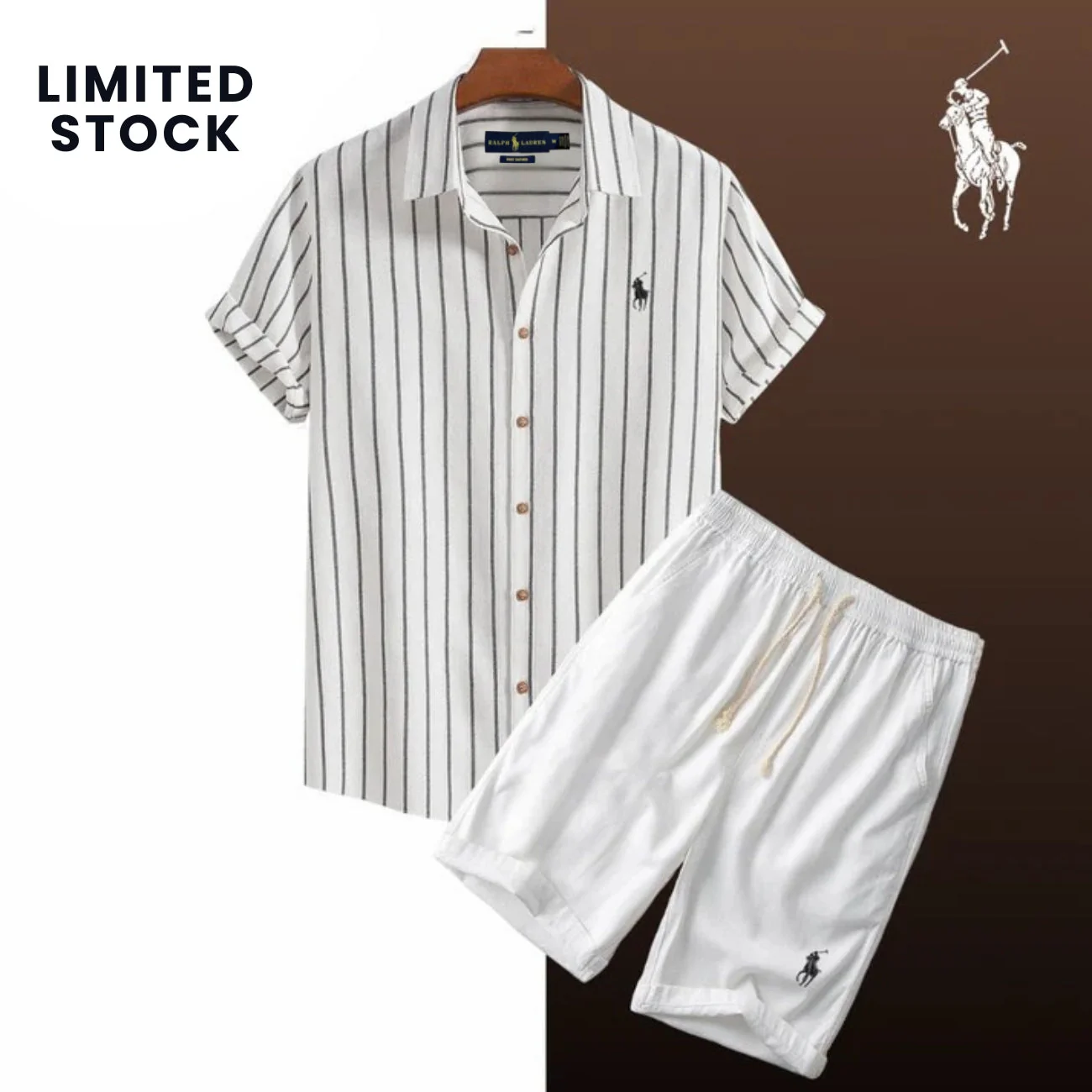 Striped Summer Set (Shirt & Shorts) || CLEARANCE SALE LO - Image 3