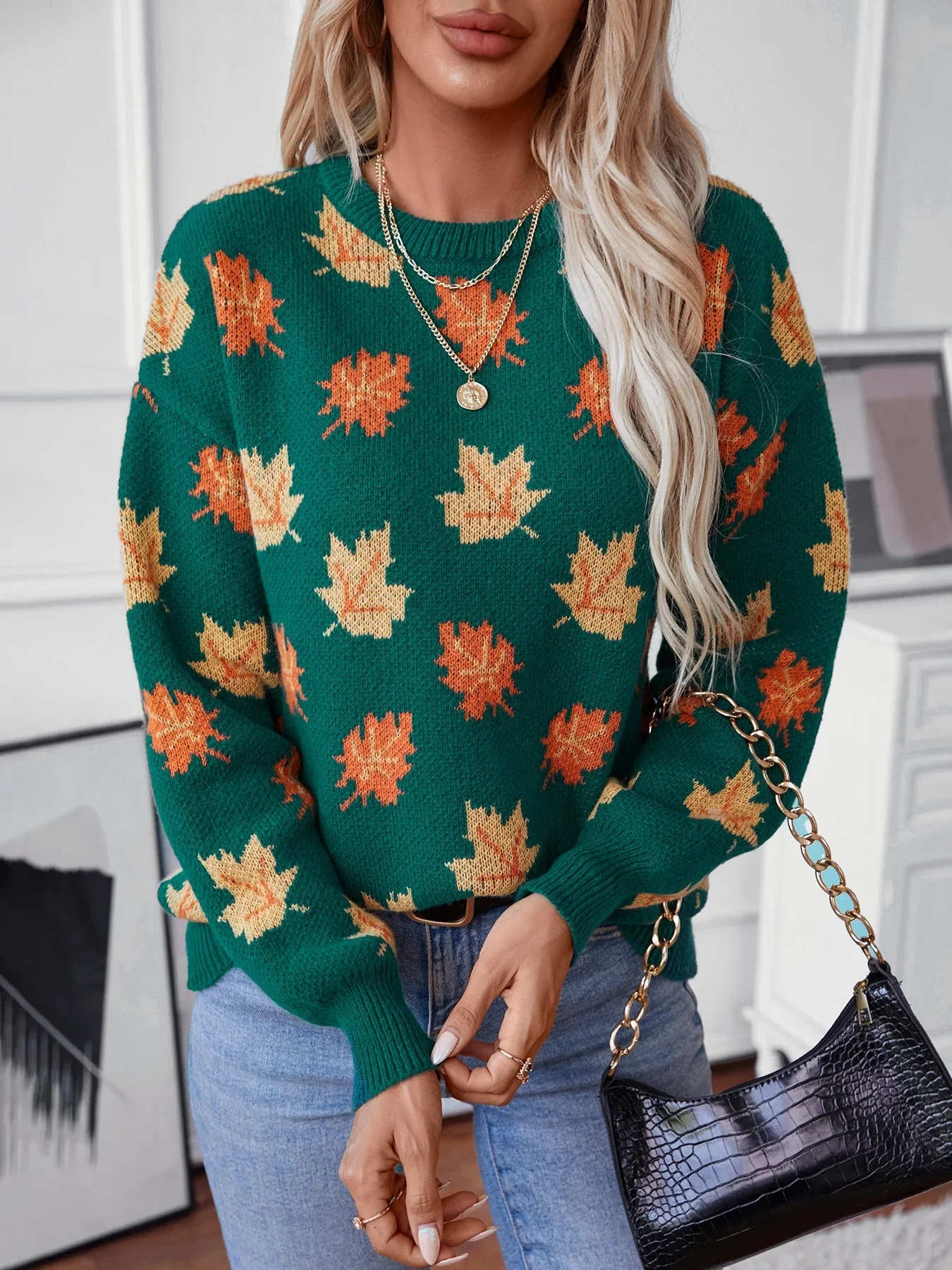 Autumn Hues Knit Sweater - Image 3