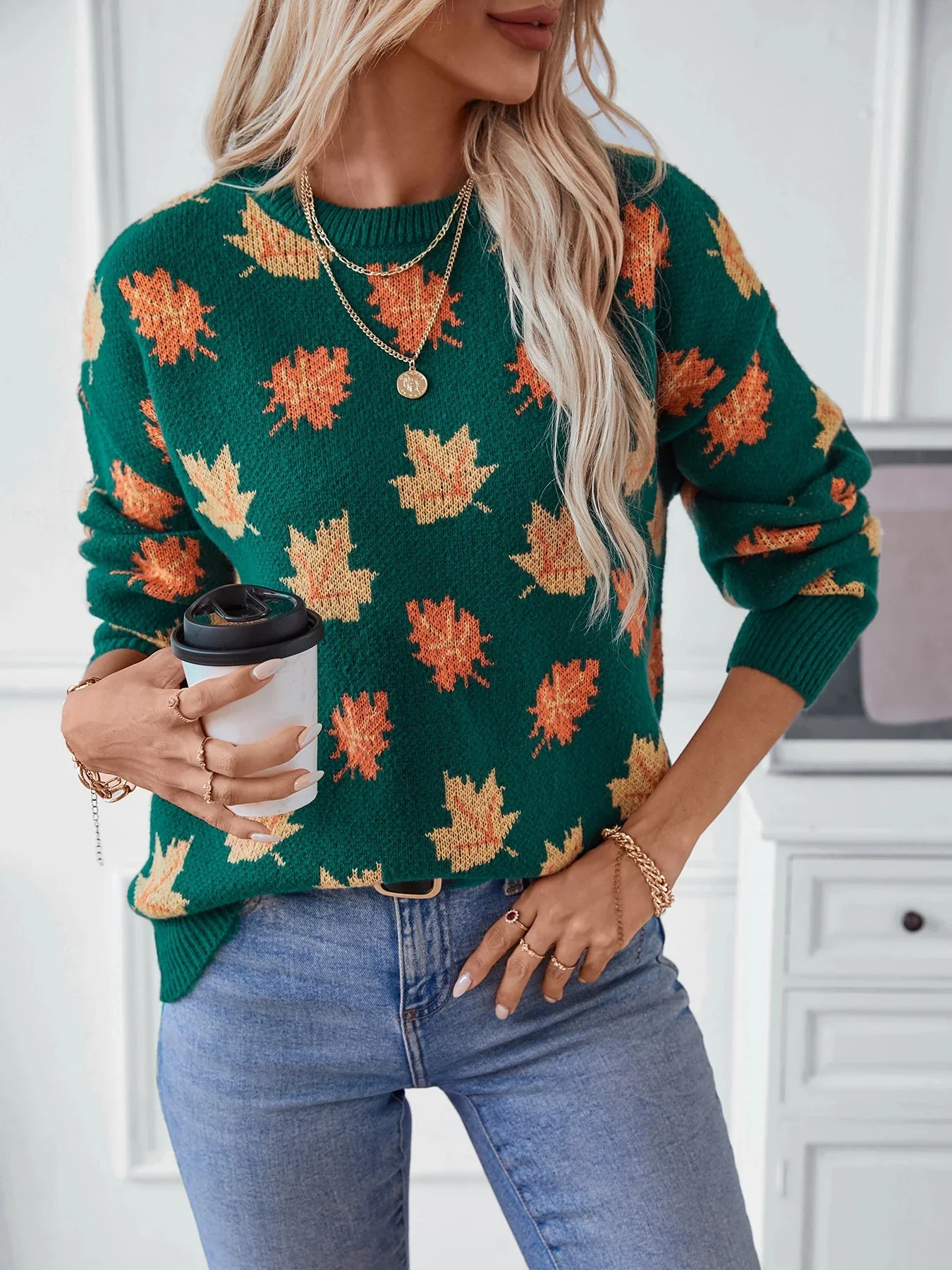 Autumn Hues Knit Sweater - Image 7