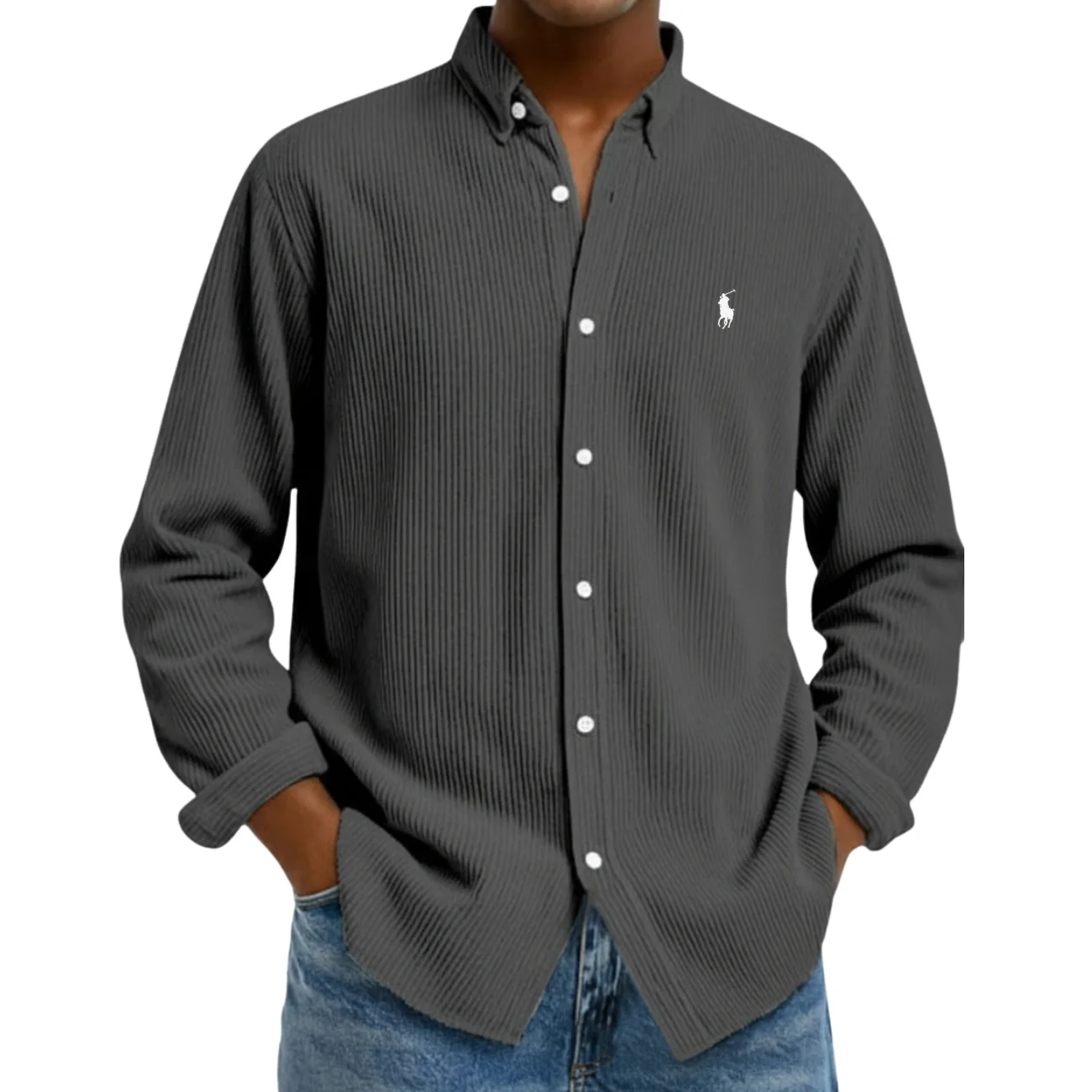 Textured Button-Down Shirt - CLEARANCE SALE - Image 3
