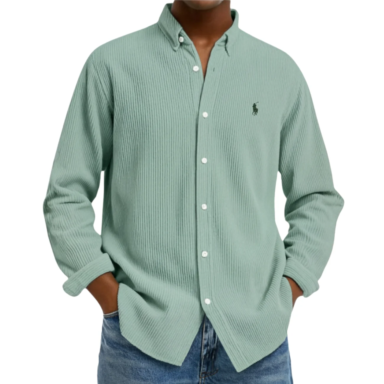Textured Button-Down Shirt - CLEARANCE SALE - Image 7