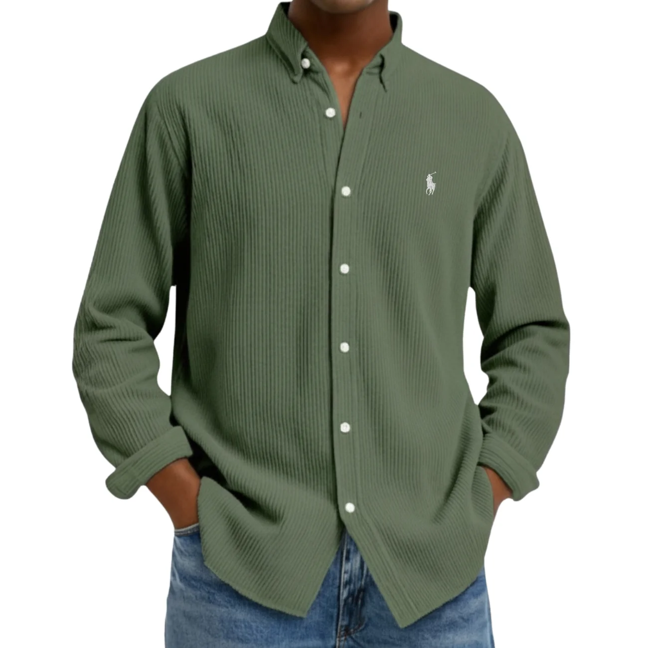 Textured Button-Down Shirt - CLEARANCE SALE - Image 8