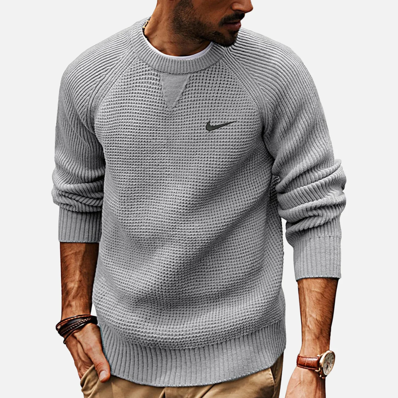 Textured Knit Crewneck Sweater - CLEARANCE SALE - Image 2
