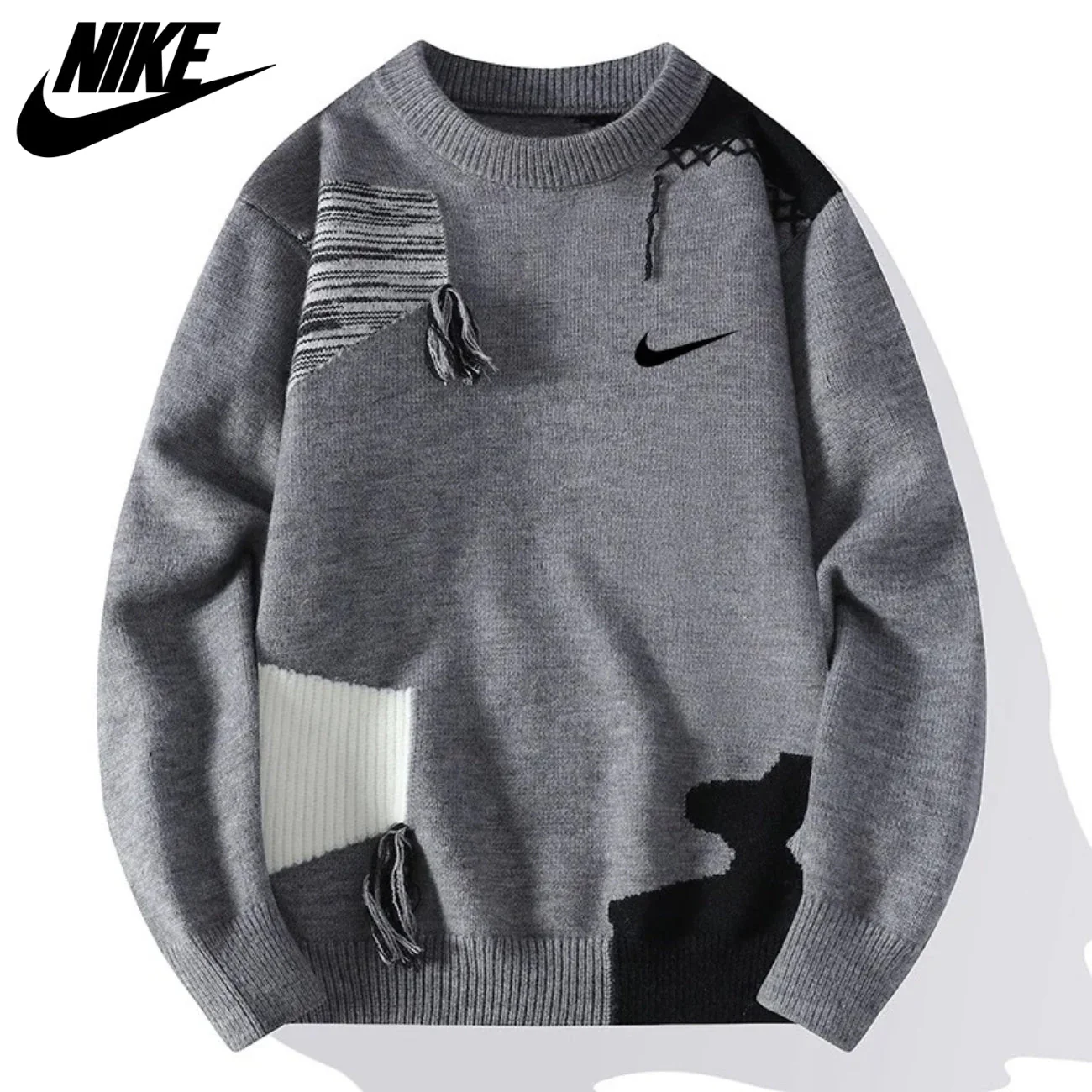 Textured Patchwork Sweater || CLEARANCE SALE - Image 3