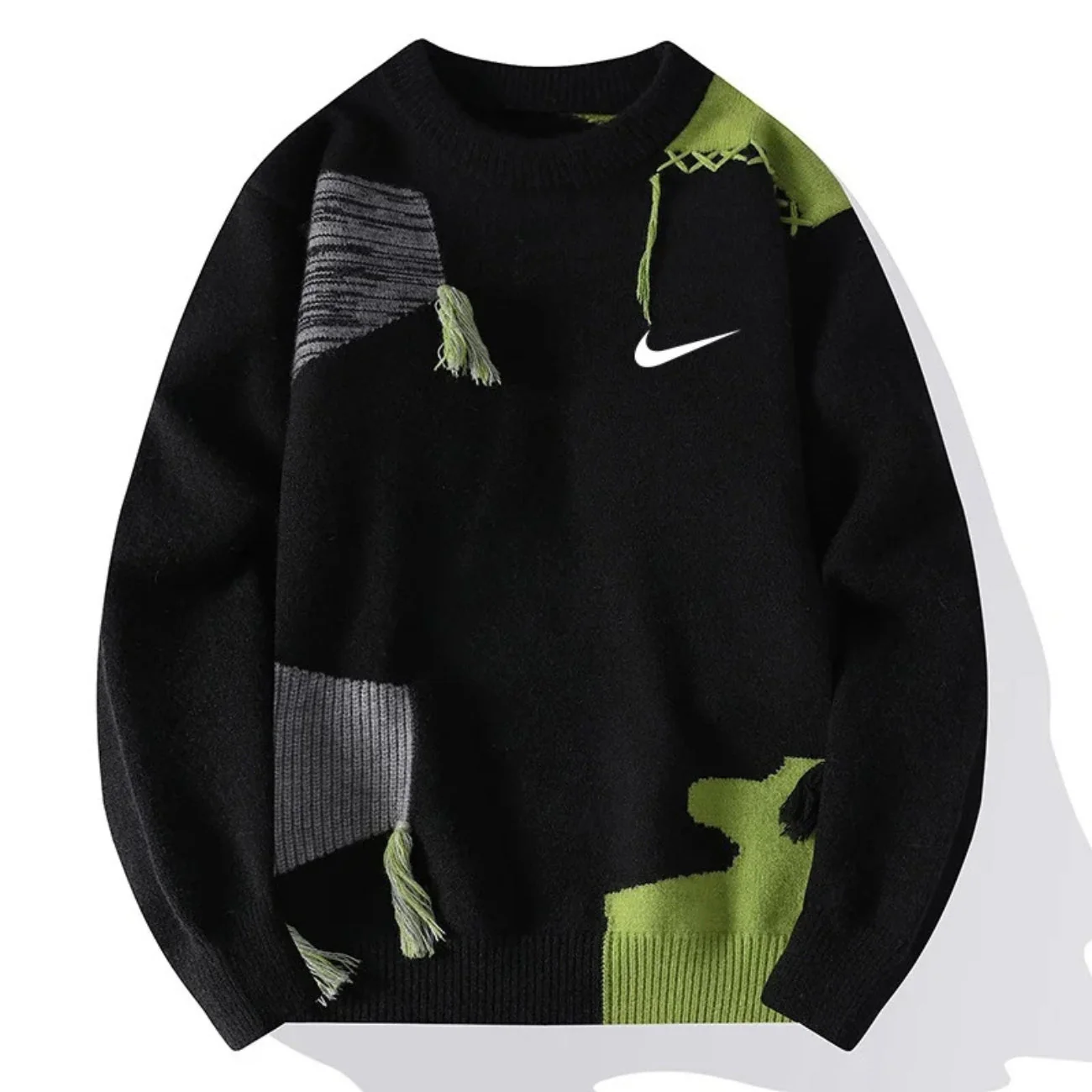 Textured Patchwork Sweater - CLEARANCE SALE - Image 2