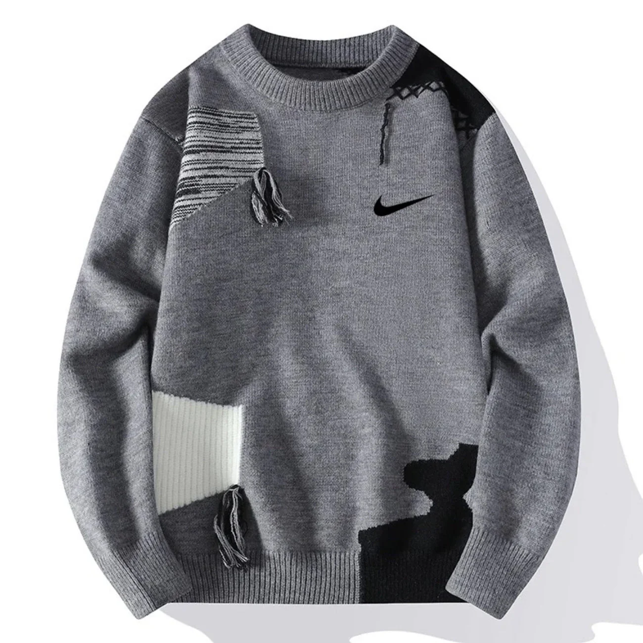 Textured Patchwork Sweater - CLEARANCE SALE - Image 3