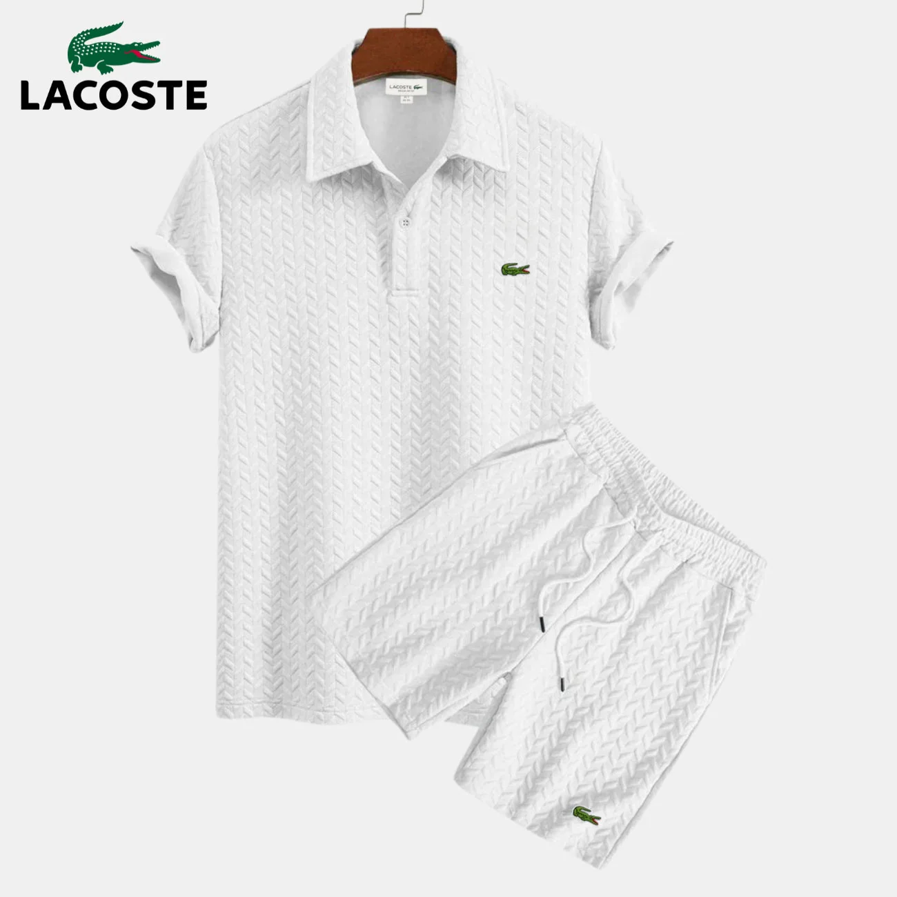 Textured Polo & Shorts Set || CLEARANCE SALE - Image 3