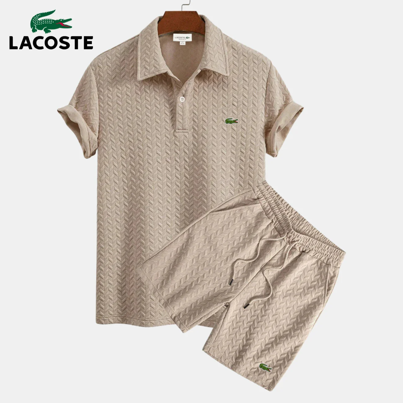 Textured Polo & Shorts Set || CLEARANCE SALE - Image 5
