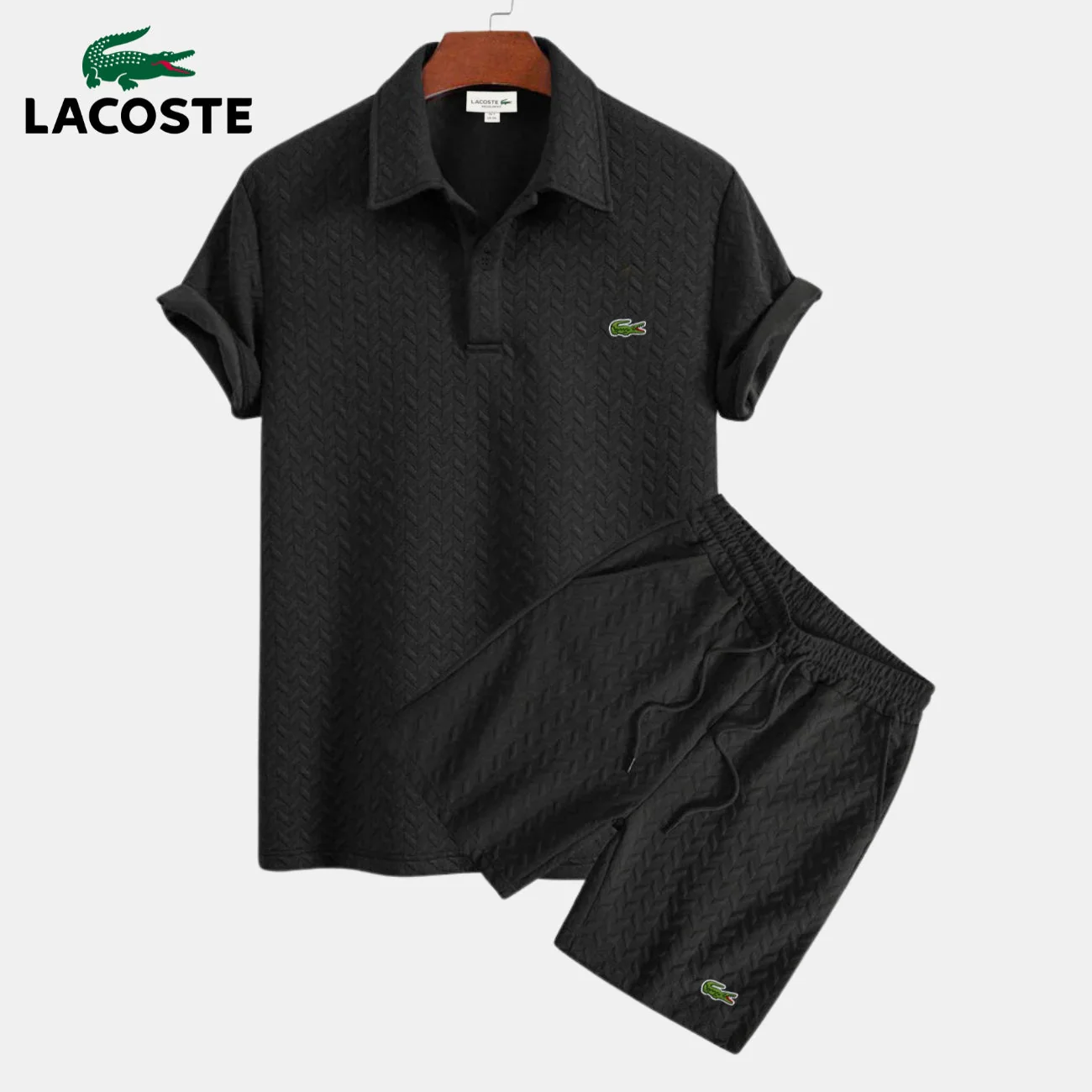 Textured Polo & Shorts Set || CLEARANCE SALE - Image 2