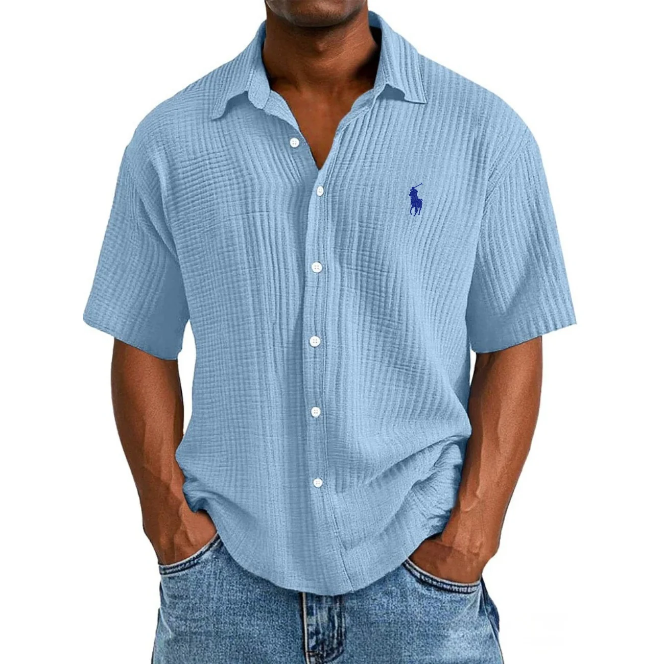 Textured Short Sleeve Shirt - CLEARANCE SALE - Image 2