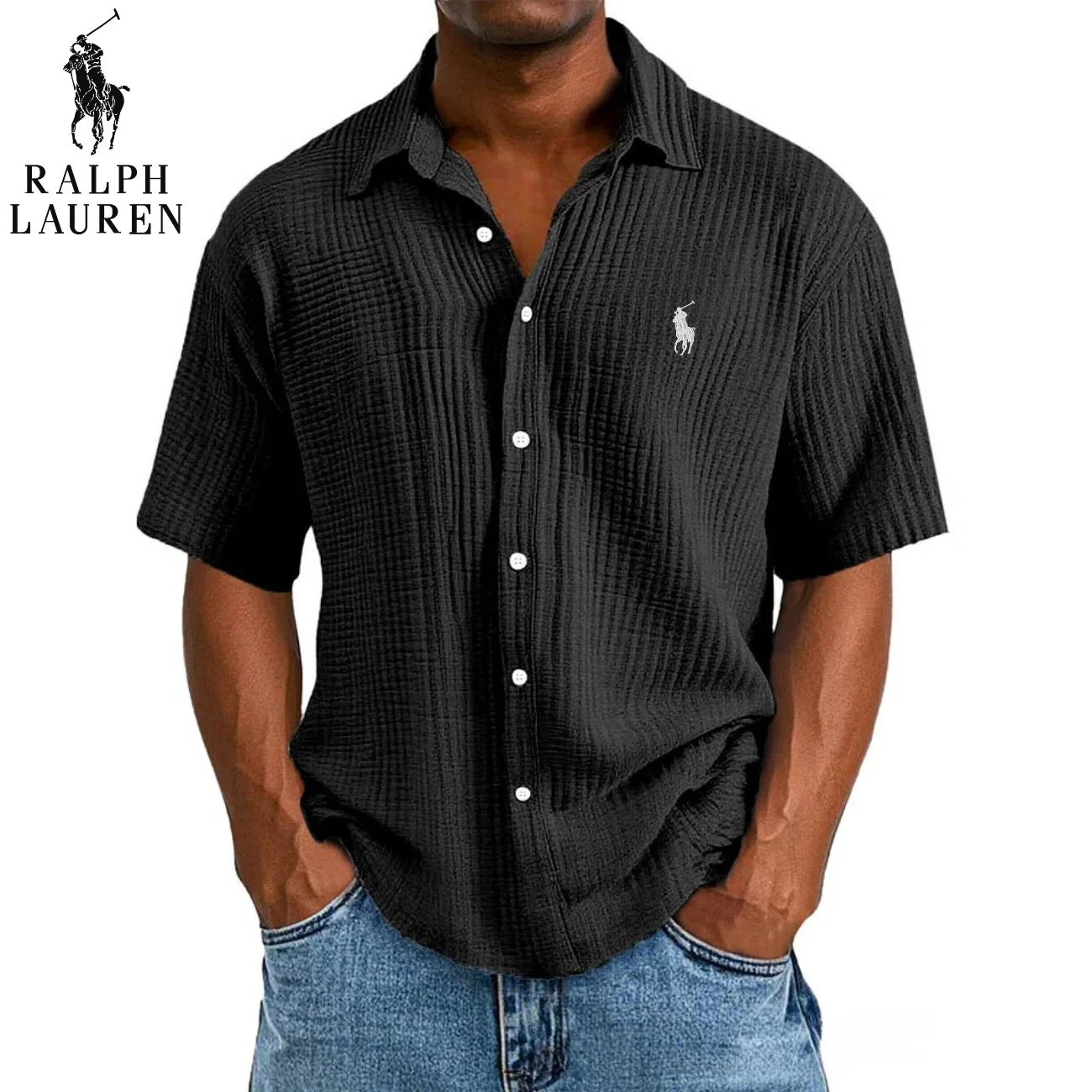 Textured Short Sleeve Shirt || CLEARANCE SALE - Image 3
