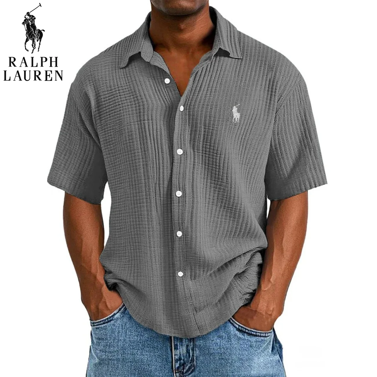 Textured Short Sleeve Shirt || CLEARANCE SALE - Image 4