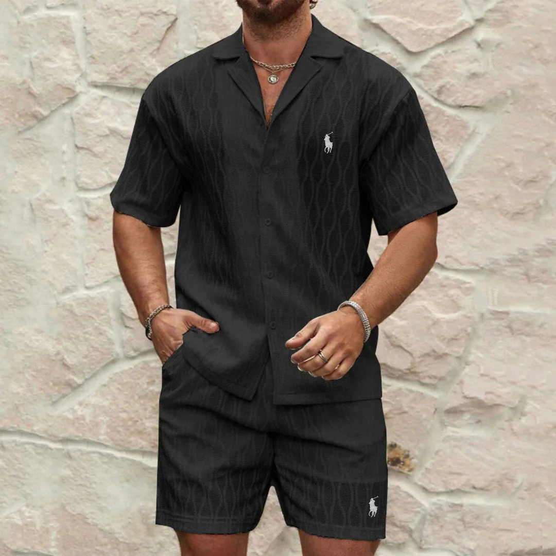 Textured Summer Set – Shirt & Shorts - CLEARANCE SALE - Image 2