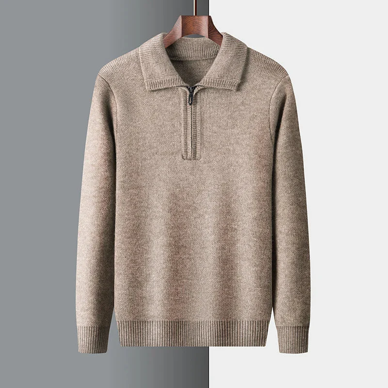 Highlands Classic Wool Zip Sweater - Image 2